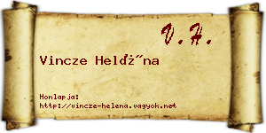 Vincze Heléna névjegykártya
